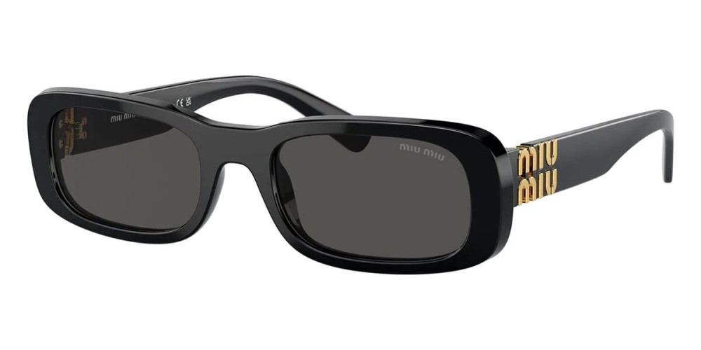 MIU MIU MU 08ZS - ​1AB5S0 - ​53 Okulary przeciwsłoneczne Czarny Kanciaste