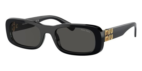 MIU MIU MU 08ZS - ​1AB5S0 - ​53 Okulary przeciwsłoneczne Czarny Kanciaste