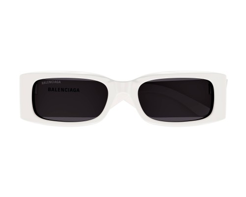Balenciaga BB0260S - 003 - 56 Okulary przeciwsłoneczne Biały Kanciaste