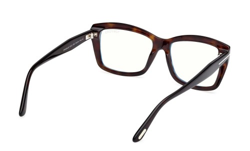 Tom Ford TF6065-B ECO - 052 - 55 - Z SOCZEWKAMI Z FILTREM ŚWIATŁA NIEBIESKO-FIOLETOWEGO Oprawki korekcyjne Havanna Kanciaste
