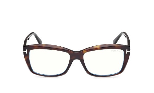 Tom Ford TF6065-B ECO - 052 - 55 - Z SOCZEWKAMI Z FILTREM ŚWIATŁA NIEBIESKO-FIOLETOWEGO Oprawki korekcyjne Havanna Kanciaste