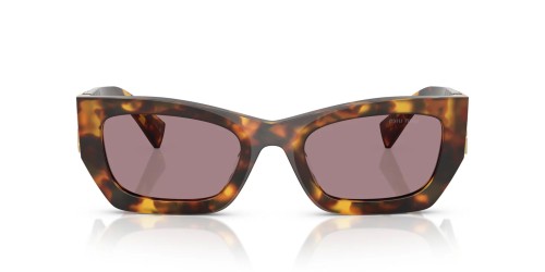 MIU MIU MU 09WS - 14L20I - 53 Okulary przeciwsłoneczne Havanna Kanciaste