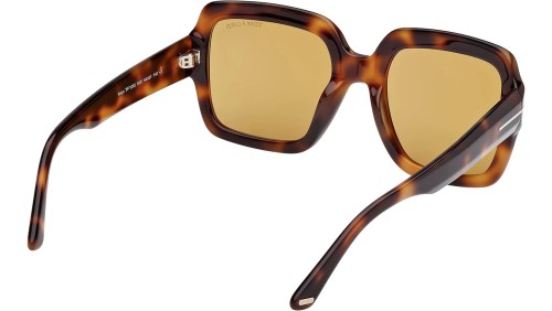 Tom Ford FT1082 KAYA - 53E - 54 Okulary przeciwsłoneczne Havanna Kanciaste