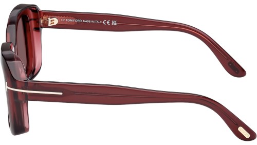 Tom Ford FT1283 NATALIA-02 - 69T - 52 Okulary przeciwsłoneczne Burgundija Kanciaste