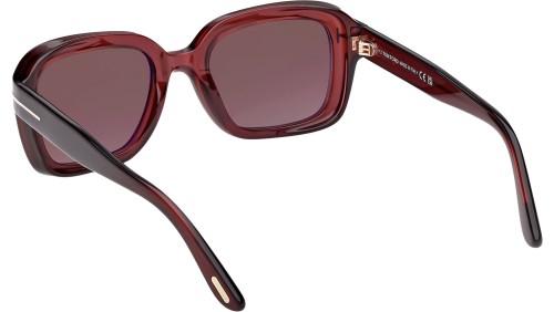 Tom Ford FT1283 NATALIA-02 - 69T - 52 Okulary przeciwsłoneczne Burgundija Kanciaste