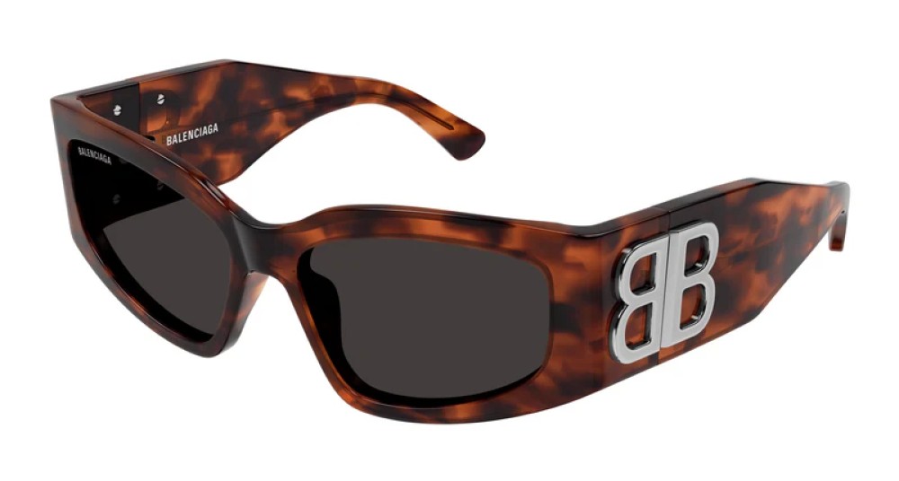 Balenciaga BB0321S - 003 - 57 Okulary przeciwsłoneczne Havanna Kocie oczy