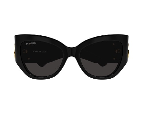 Balenciaga BB0322S - 002 - 55 Okulary przeciwsłoneczne Czarny Pillow (zaokrąglony)