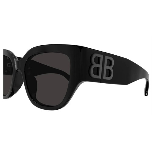 Balenciaga BB0323SK - 001 - 55 Okulary przeciwsłoneczne Czarny Kanciaste