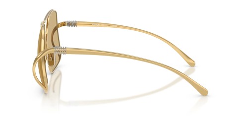 MIU MIU MU A55S - ​5AK10R - ​57 Okulary przeciwsłoneczne Złoty Kanciaste