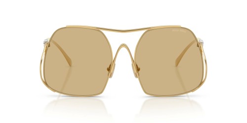 MIU MIU MU A55S - ​5AK10R - ​57 Okulary przeciwsłoneczne Złoty Kanciaste