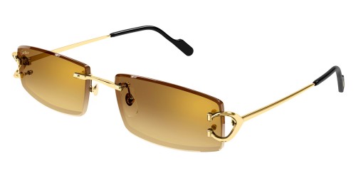 Cartier CT0465S - 004 - 56 Okulary przeciwsłoneczne Złoty Kanciaste