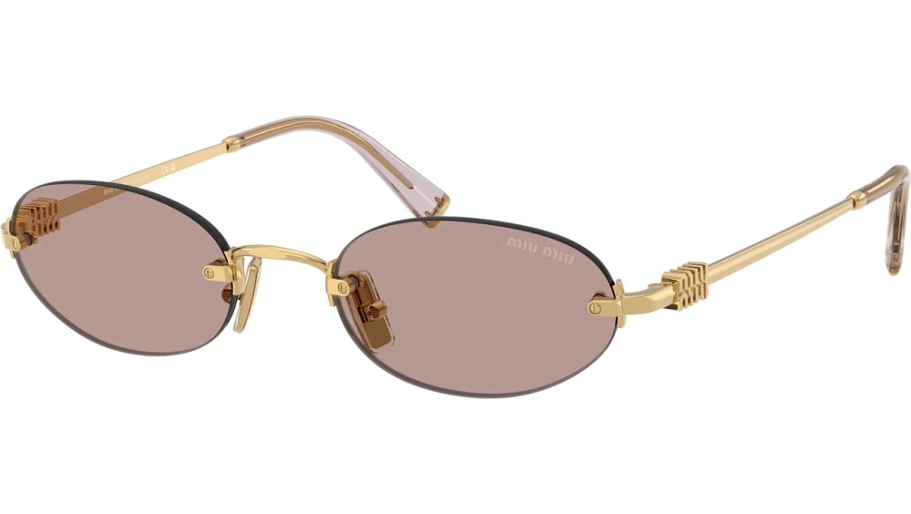 MIU MIU MU A54S - 5AK20I - 51 Okulary przeciwsłoneczne Złoty Owalny