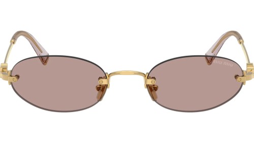 MIU MIU MU A54S - 5AK20I - 51 Okulary przeciwsłoneczne Złoty Owalny