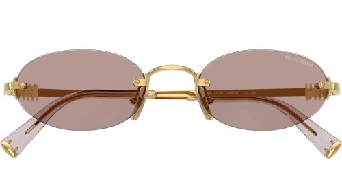 MIU MIU MU A54S - 5AK20I - 51 Okulary przeciwsłoneczne Złoty Owalny