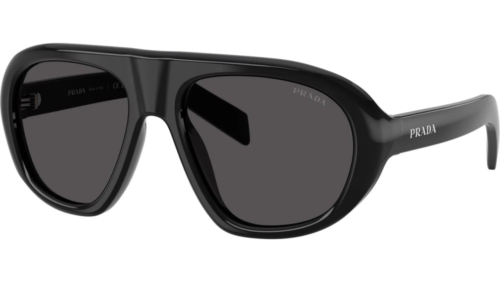 PRADA PR C05S - 16K08Z - 57 Okulary przeciwsłoneczne Czarny Pilotki (aviator)