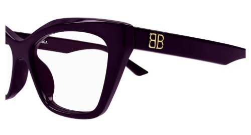 Balenciaga BB0342O - 007 - 55 Oprawki korekcyjne Fioletowy Kocie oczy