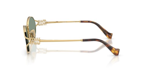 MIU MIU MU 52YS - 5AK04M - 54 Okulary przeciwsłoneczne Złoty Owalny