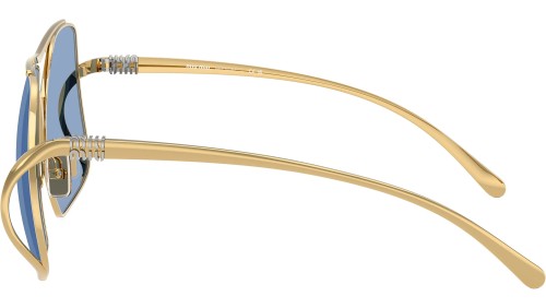 MIU MIU MU A55S - 5AK30U - 57 Okulary przeciwsłoneczne Złoty Kanciaste