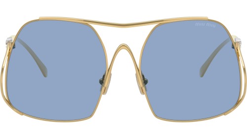 MIU MIU MU A55S - 5AK30U - 57 Okulary przeciwsłoneczne Złoty Kanciaste