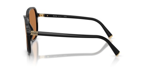 MIU MIU MU B01S - 16K90Q - 58 Okulary przeciwsłoneczne Czarny Pillow (zaokrąglony)