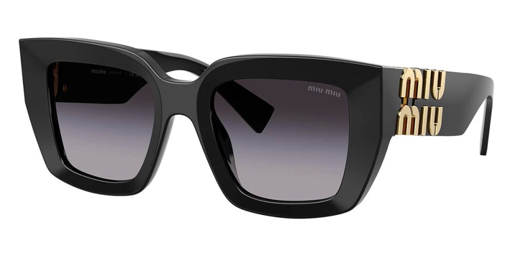 MIU MIU MU B05S - 16K90A - 51 Okulary przeciwsłoneczne Czarny Kanciaste