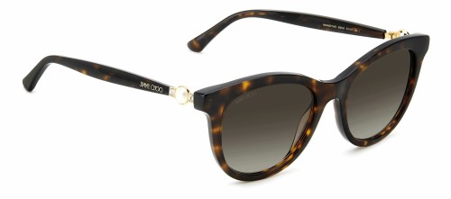 Jimmy Choo ANNABETH/S - 086HA - 51 Okulary przeciwsłoneczne Havana Pillow (zaokrąglony)