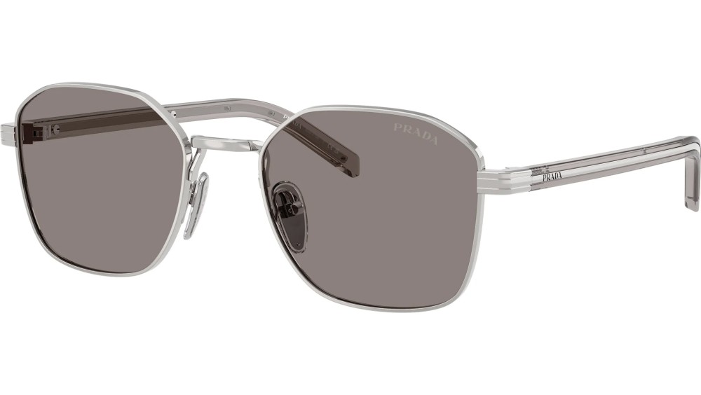 PRADA PR C50S - 1BC80Q - 53 Okulary przeciwsłoneczne Srebrny Kanciaste