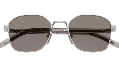 PRADA PR C50S - 1BC80Q - 53 Okulary przeciwsłoneczne Srebrny Kanciaste