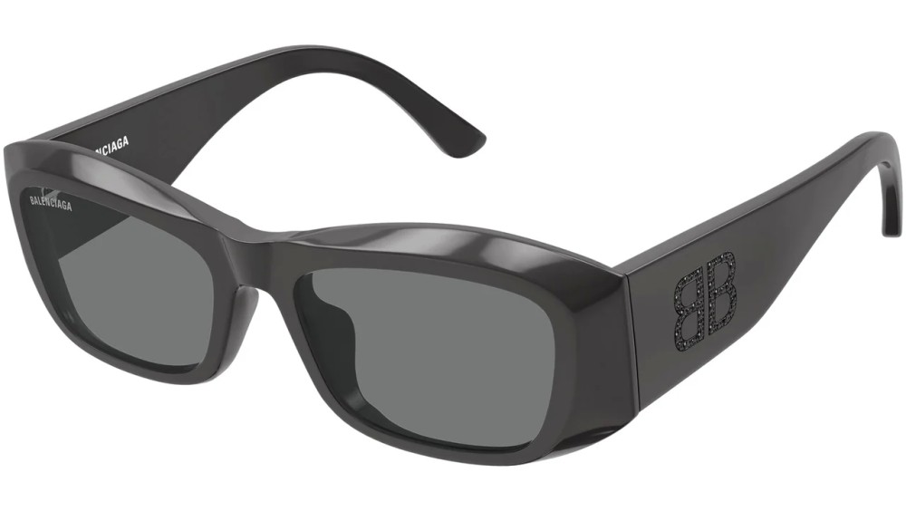 Balenciaga BB0397SA - 004 - 54 Okulary przeciwsłoneczne Szary Kanciaste