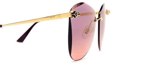 Cartier CT0398S - 003 - 62 Okulary przeciwsłoneczne Złoty Motyl