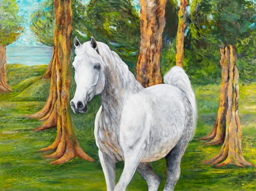 Fanni Mikó - Obrazy - HORSE - 2024, ACRYLIC, CANVAS - 120 X 160