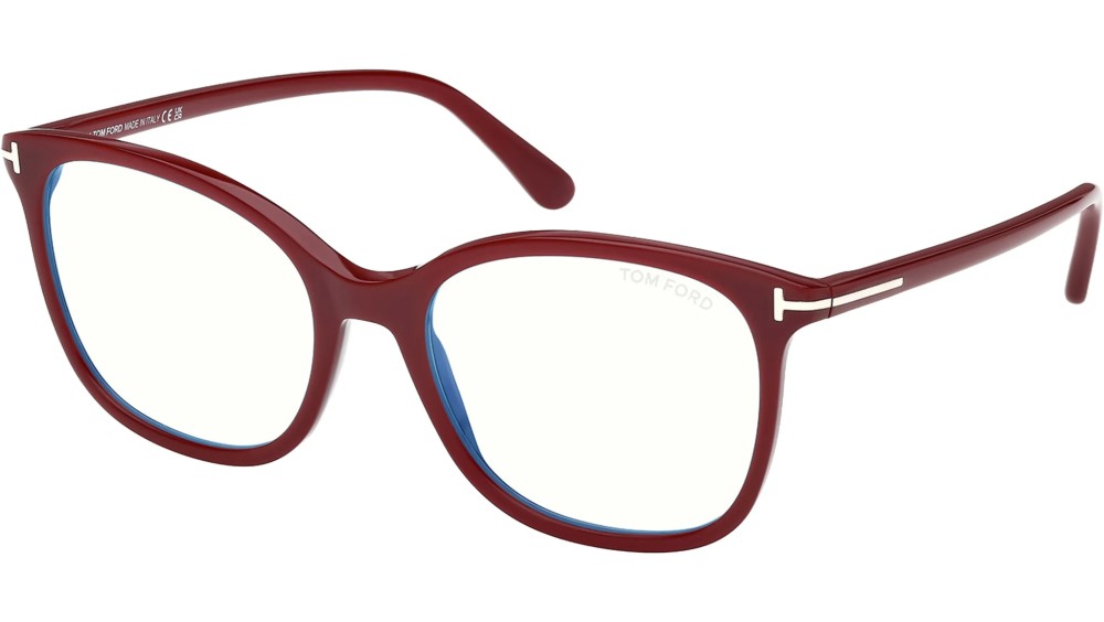 Tom Ford TF6089-B - 069 - 54 - Z SOCZEWKAMI Z FILTREM ŚWIATŁA NIEBIESKO-FIOLETOWEGO Oprawki korekcyjne Burgundija Pillow (zaokrąglony)