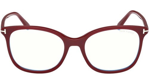 Tom Ford TF6089-B - 069 - 54 - Z SOCZEWKAMI Z FILTREM ŚWIATŁA NIEBIESKO-FIOLETOWEGO Oprawki korekcyjne Burgundija Pillow (zaokrąglony)