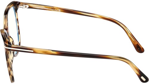 Tom Ford TF6089-B - 055 - 54 - Z SOCZEWKAMI Z FILTREM ŚWIATŁA NIEBIESKO-FIOLETOWEGO Oprawki korekcyjne Havanna Pillow (zaokrąglony)