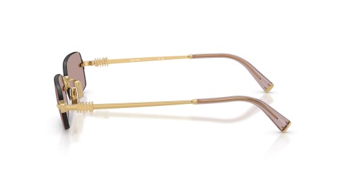 MIU MIU MU B50S - 5AK20I - 52 Okulary przeciwsłoneczne Złoty Kanciaste