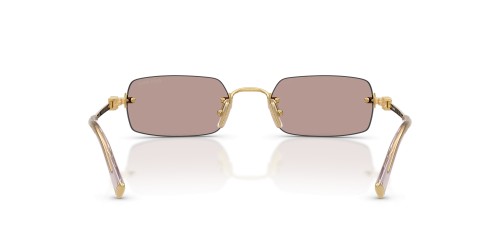 MIU MIU MU B50S - 5AK20I - 52 Okulary przeciwsłoneczne Złoty Kanciaste