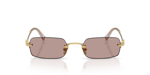 MIU MIU MU B50S - 5AK20I - 52 Okulary przeciwsłoneczne Złoty Kanciaste