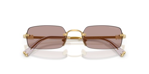 MIU MIU MU B50S - 5AK20I - 52 Okulary przeciwsłoneczne Złoty Kanciaste