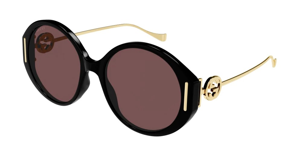Gucci GG1202S - 001 - 57 Okulary przeciwsłoneczne Czarny Okrągły