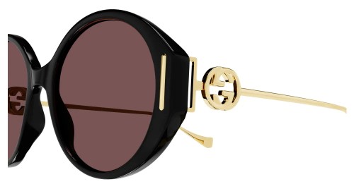 Gucci GG1202S - 001 - 57 Okulary przeciwsłoneczne Czarny Okrągły