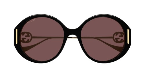 Gucci GG1202S - 001 - 57 Okulary przeciwsłoneczne Czarny Okrągły