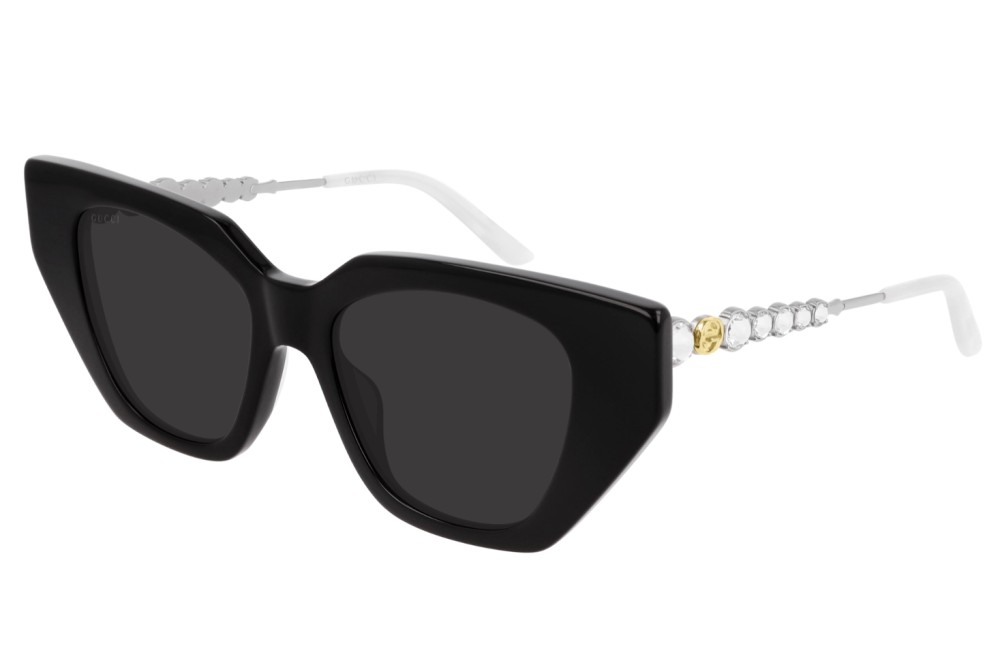 Gucci GG0641S - 001 - 53 Okulary przeciwsłoneczne Czarny Kocie oczy