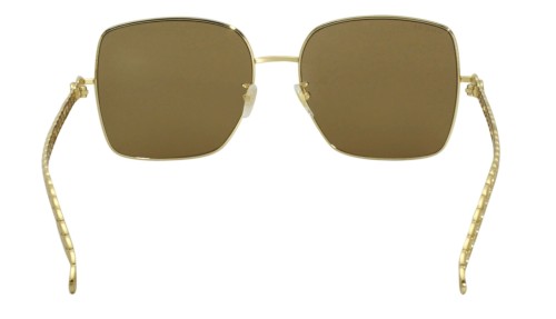 Gucci GG0724S WITHOUT CHAIN - 002 - 61 Okulary przeciwsłoneczne Złoty Kanciaste