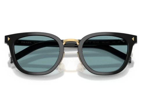PRADA PR C01SD - 16K04D - 52 - Z SOCZEWKAMI POLARYZACYJNYMI Okulary przeciwsłoneczne Czarny Kocie oczy