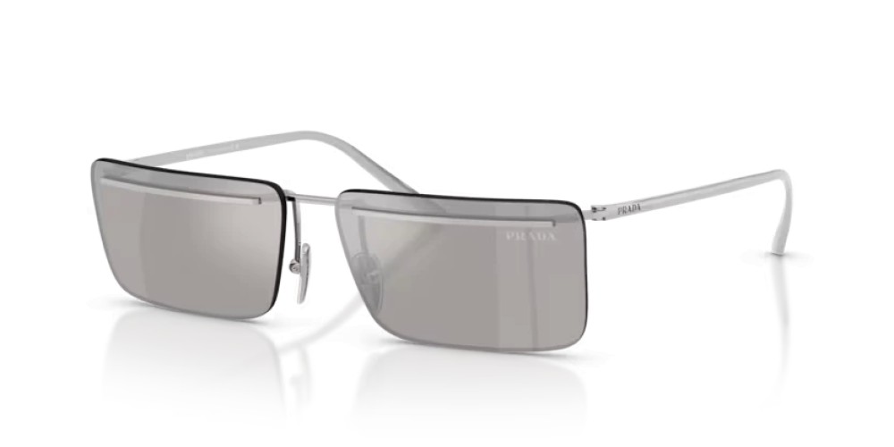 PRADA PR C53S - 1BC60N - 60 Okulary przeciwsłoneczne Srebrny Prostokątny