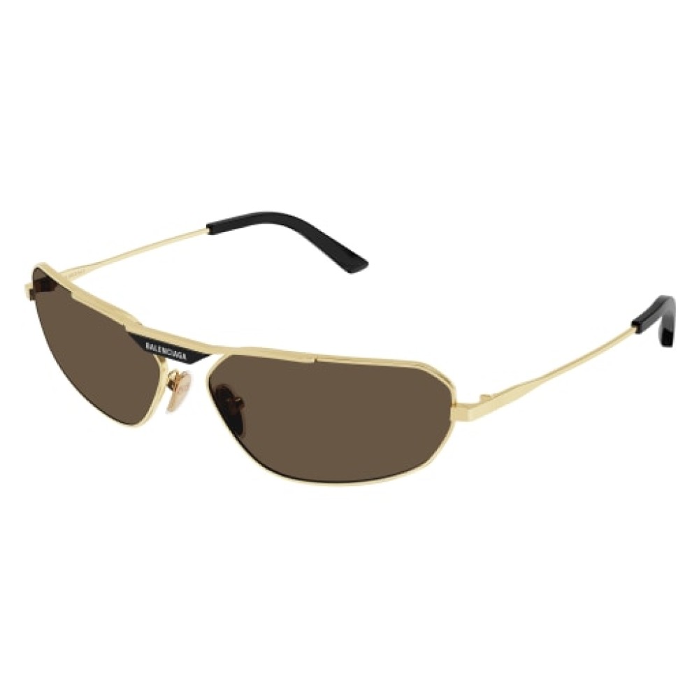 Balenciaga BB0245S - 003 - 64 Okulary przeciwsłoneczne Złoty Pilotki (aviator)