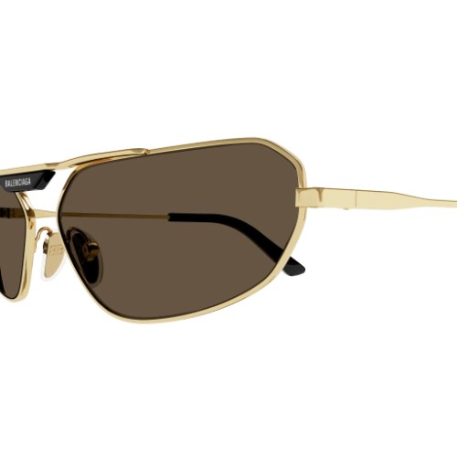 Balenciaga BB0245S - 003 - 64 Okulary przeciwsłoneczne Złoty Pilotki (aviator)