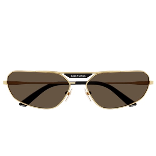 Balenciaga BB0245S - 003 - 64 Okulary przeciwsłoneczne Złoty Pilotki (aviator)