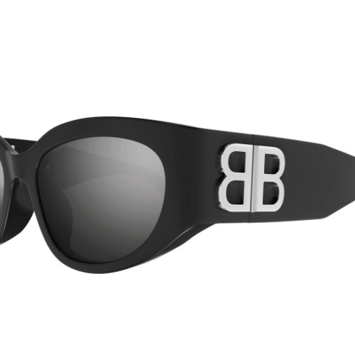 Balenciaga BB0324SK - 007 - 55 Okulary przeciwsłoneczne Szary Owalny