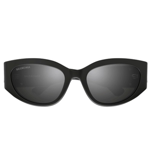 Balenciaga BB0324SK - 007 - 55 Okulary przeciwsłoneczne Szary Owalny